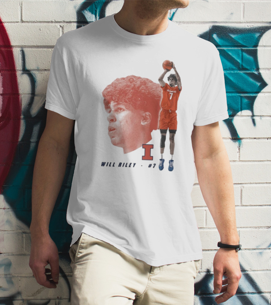 Will Riley #7 Illinois Fighting Illini Big Ten Iconic T-Shirt