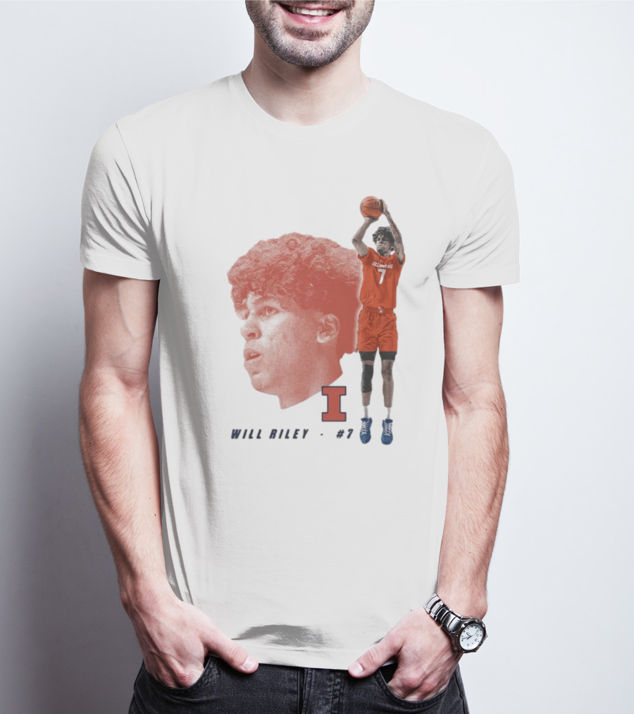 Will Riley #7 Illinois Fighting Illini Big Ten Iconic T-Shirt