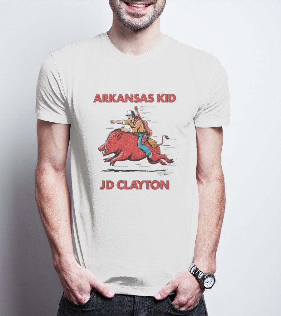 JD Clayton Arkansas Kid Riding Wild Hog Tour T-Shirt