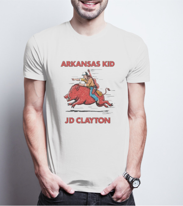 JD Clayton Arkansas Kid Riding Wild Hog Tour T-Shirt