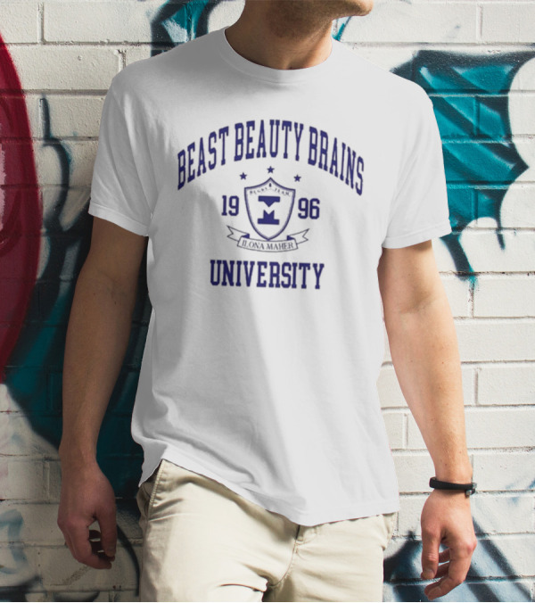 Beast Beauty Brains Ilona Maher 1996 University Crest T-Shirt