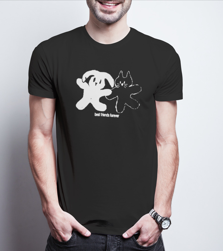 Angeltype Best Friends Furever Puppy And Kitten Duo T-Shirt
