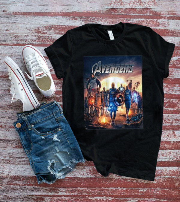 Bronny USA Basketball Avengers Crossover Superhero Team T-Shirt