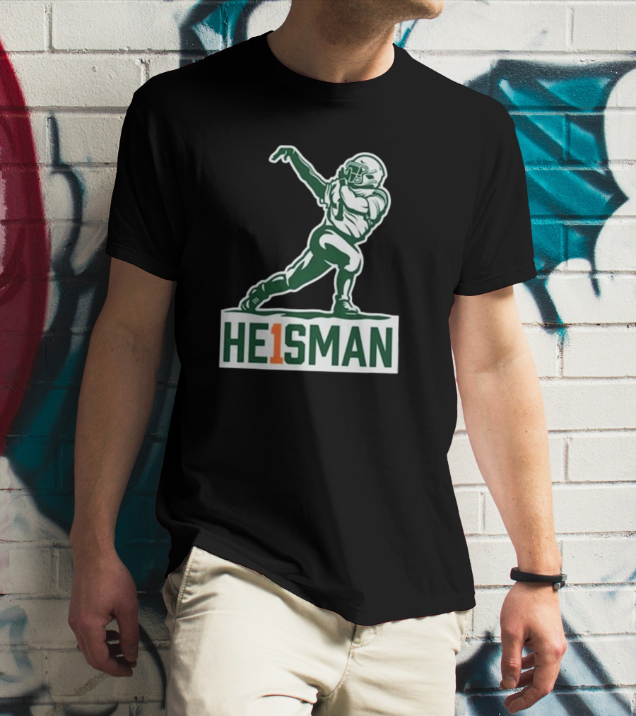 HE1SMAN Football Pose With Jersey Number One T-Shirt