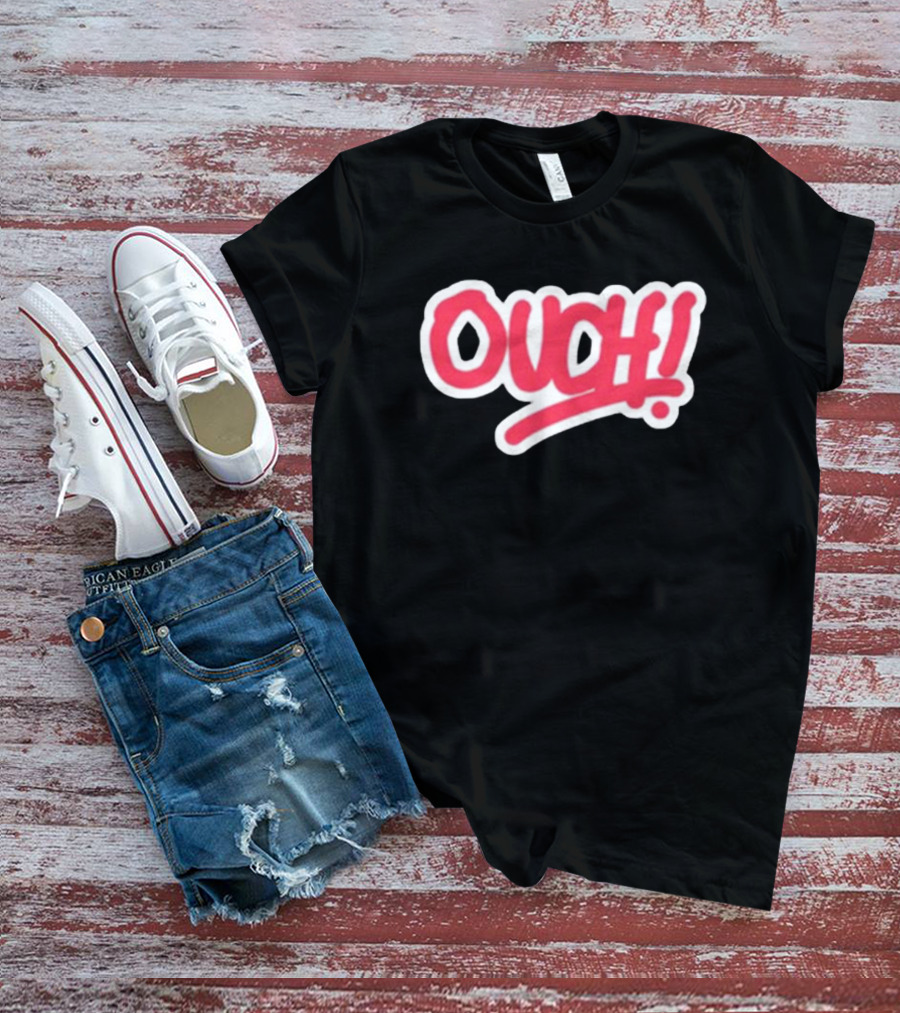 Matt Watson Ouch Red Text 90s T-Shirt