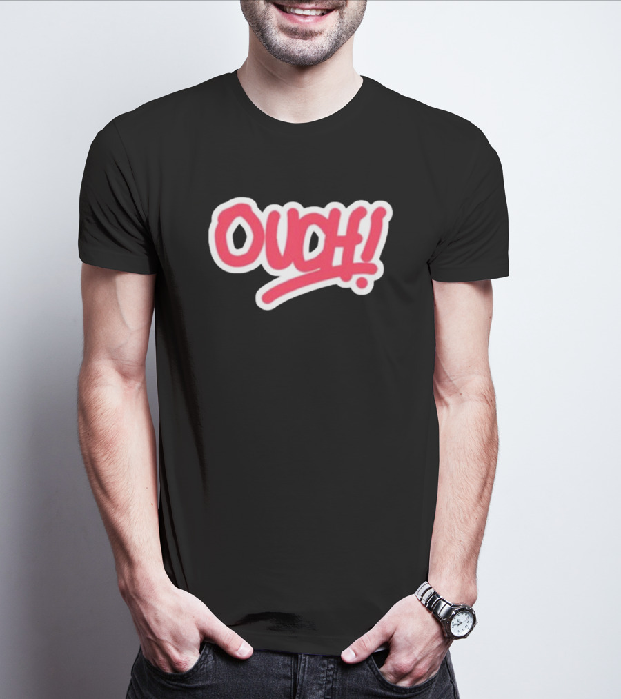 Matt Watson Ouch Red Text 90s T-Shirt