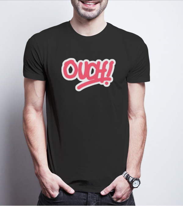 Matt Watson Ouch Red Text 90s T-Shirt