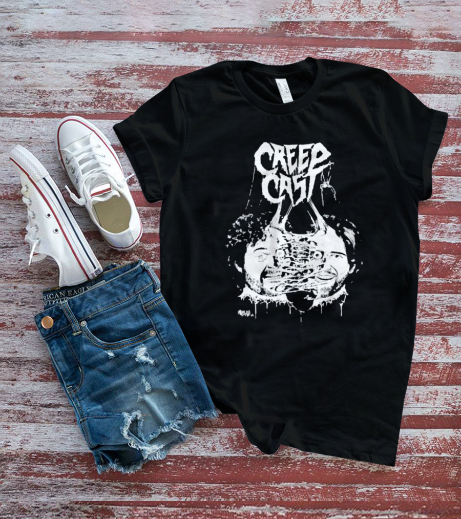 Papa Meat Creep Cast Horror Podcast Faces T-Shirt