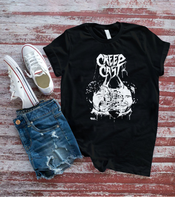 Papa Meat Creep Cast Horror Podcast Faces T-Shirt