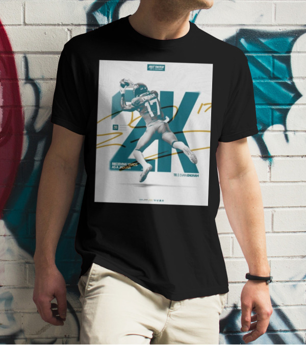 Jacksonville Jaguars TE Evan Engram 2K Receiving Yards As A Jaguar T-Shirt