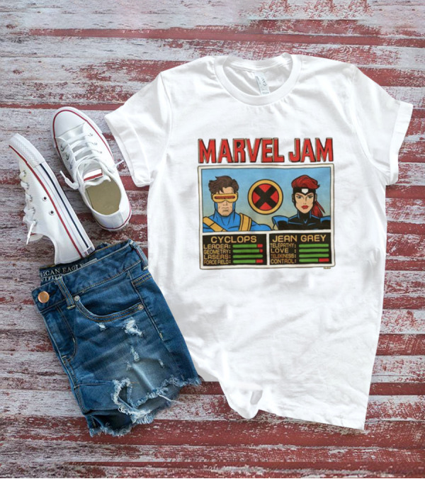 Marvel Jam Cyclops Jean Grey X-Men Leader Telepathy Telekinesis T-Shirt