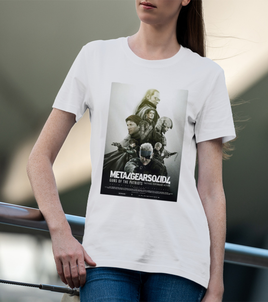 Metal Gear Solid 4 Guns Of The Patriots Tactical Espionage Action Konami PlayStation 3 T-Shirt