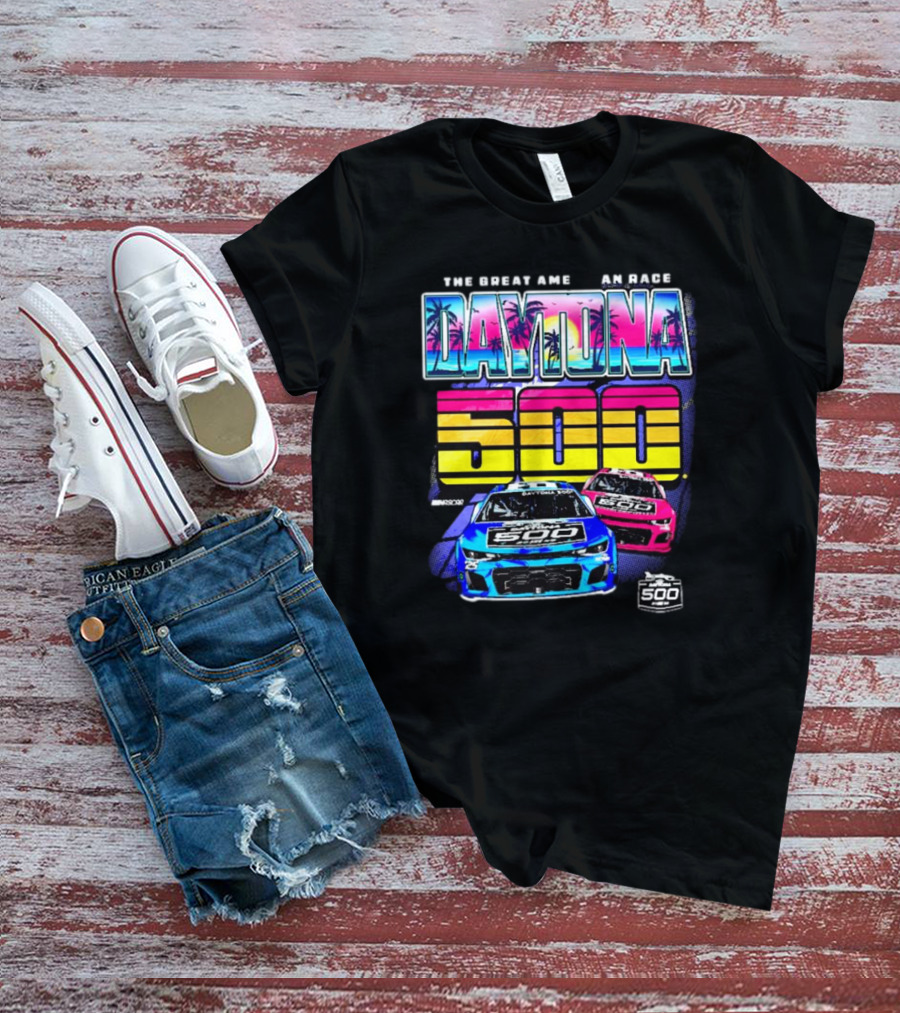 The Great American Race Daytona 500 Checkered Flag Sports 2025 Daytona International Speedway Throwback T-Shirt