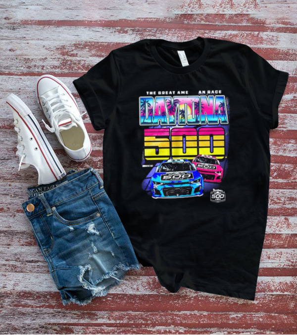 The Great American Race Daytona 500 Checkered Flag Sports 2025 Daytona International Speedway Throwback T-Shirt