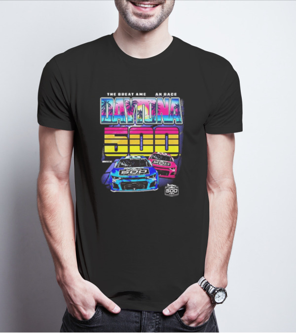 The Great American Race Daytona 500 Checkered Flag Sports 2025 Daytona International Speedway Throwback T-Shirt