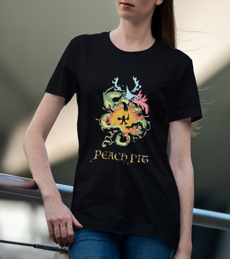 Peach Pit Psychedelic Fantasy Symbol T-Shirt