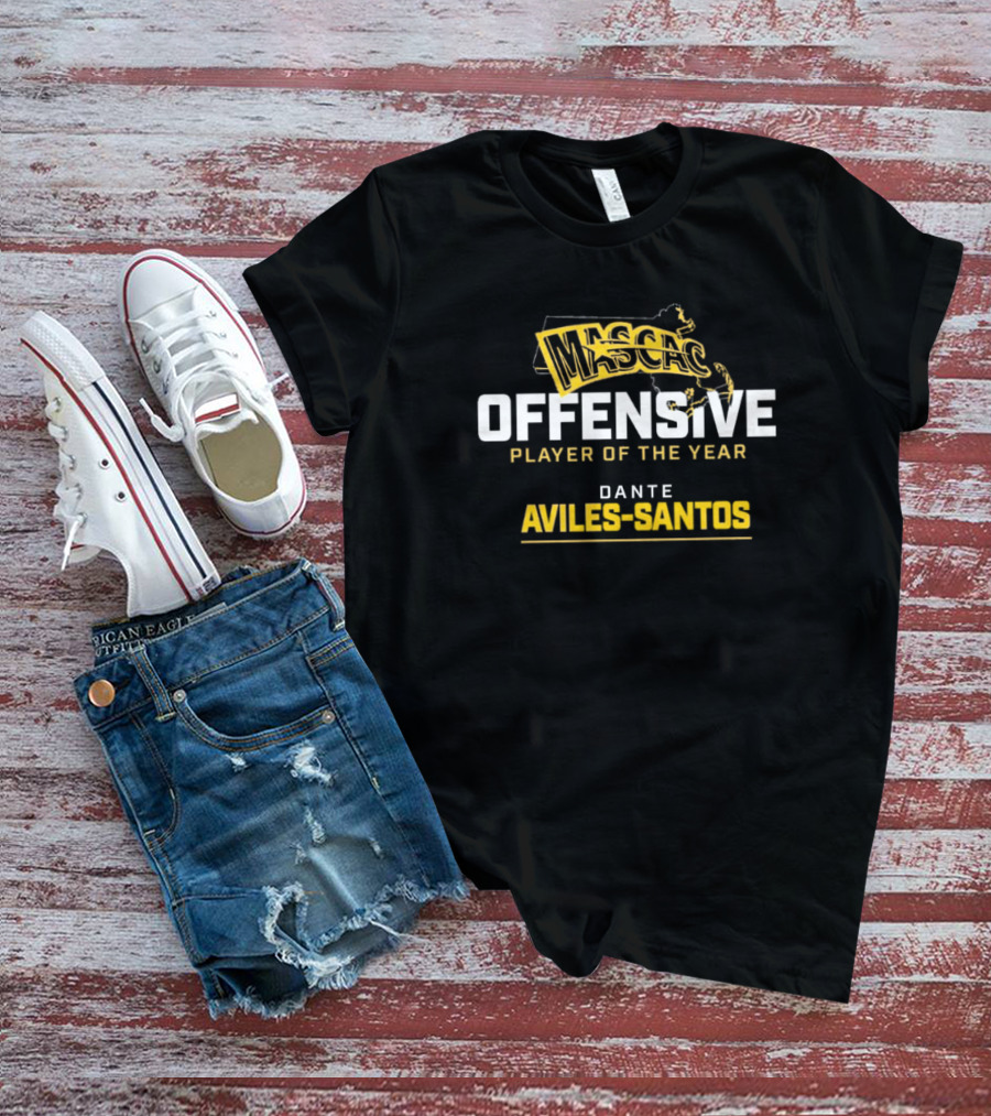 Mascac Offensive Player Of The Year Dante Aviles-Santos UMass Dartmouth Player Recognition T-Shirt