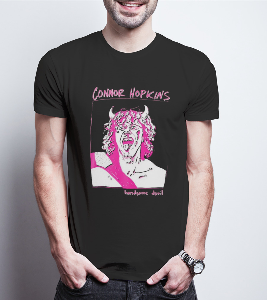 Connor Hopkins Handsome Devil Pink Horned T-Shirt