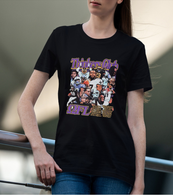 Thinkers Club NFL Jalen Hurts Steve McNair Spice Adams Roman Harper Dennis Norfleet Ray Lewis Julius Peppers Ed Too Tall Jones Melvin Ingram T-Shirt