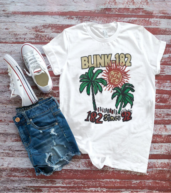 Blink-182 California 182 Since 92 Sun Palm Trees T-Shirt