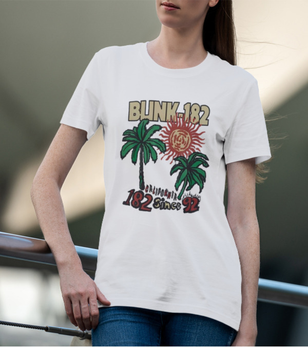 Blink-182 California 182 Since 92 Sun Palm Trees T-Shirt