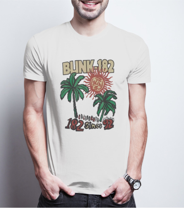 Blink-182 California 182 Since 92 Sun Palm Trees T-Shirt