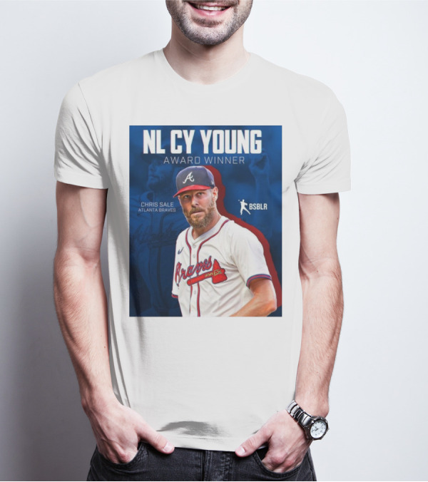 NL Cy Young Award Winner Chris Sale Atlanta Braves BSBLR T-Shirt