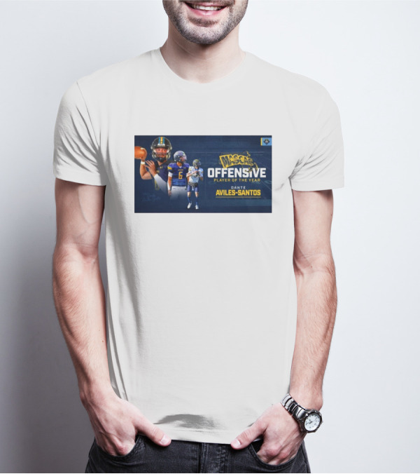 Mascac Offensive Player Of The Year Dante Aviles-Santos UMass Dartmouth Football T-Shirt