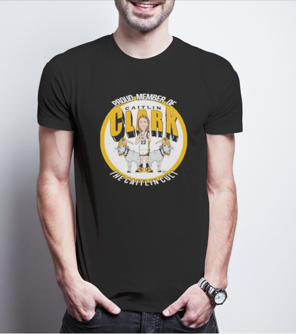 Proud Member Of Caitlin Clark The Caitlin Cult Goat Basketball Circle T-Shirt