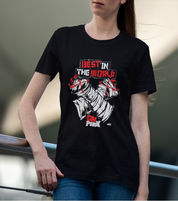 Best In The World CM Punk AEW Arms T-Shirt
