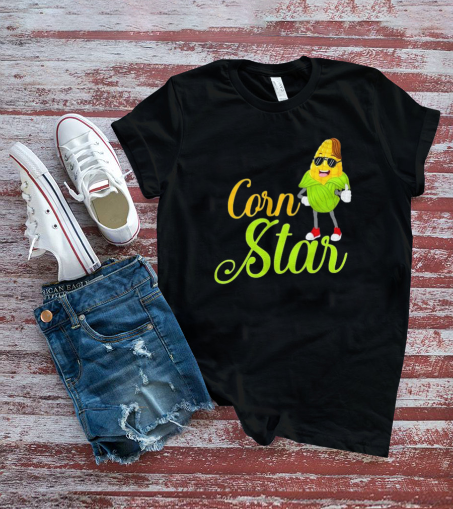 Corn Star Barnyard Harvest Rancher Farming Barn Cattle T-Shirt