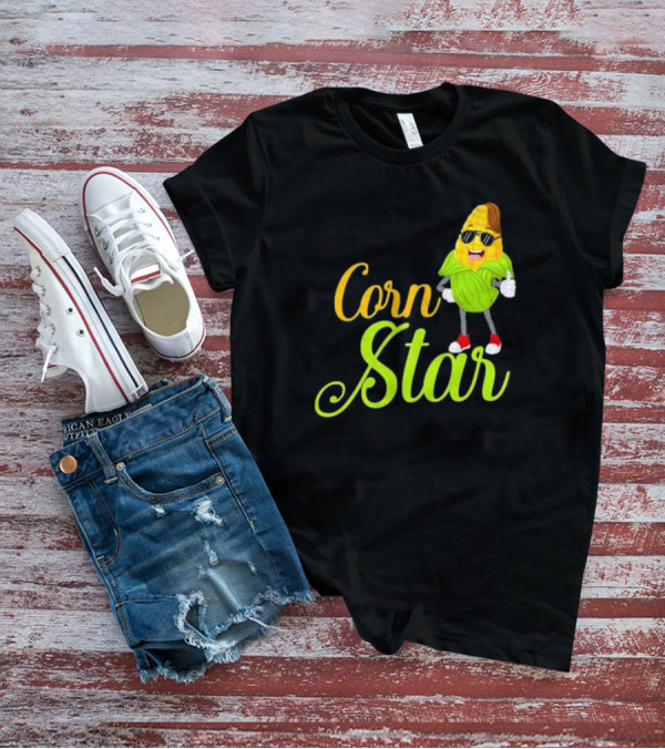 Corn Star Barnyard Harvest Rancher Farming Barn Cattle T-Shirt