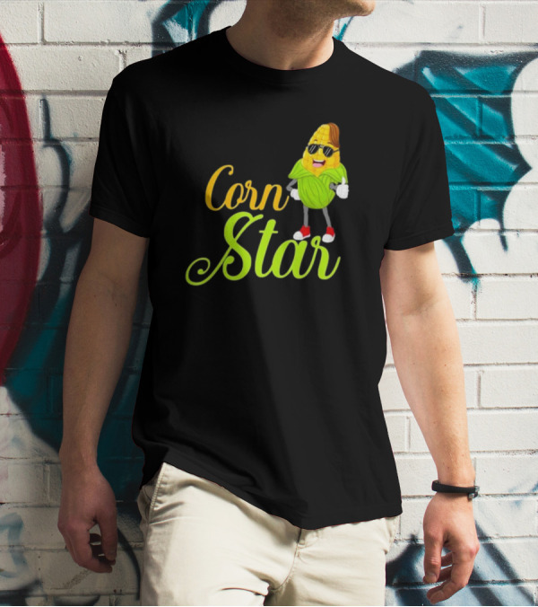 Corn Star Barnyard Harvest Rancher Farming Barn Cattle T-Shirt