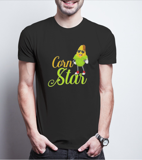 Corn Star Barnyard Harvest Rancher Farming Barn Cattle T-Shirt