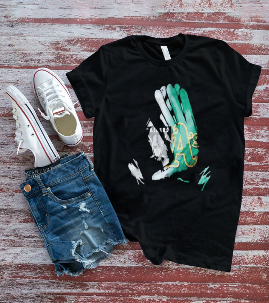 Las Vegas Raiders Oakland Athletics Gloves Diamond Painting T-Shirt