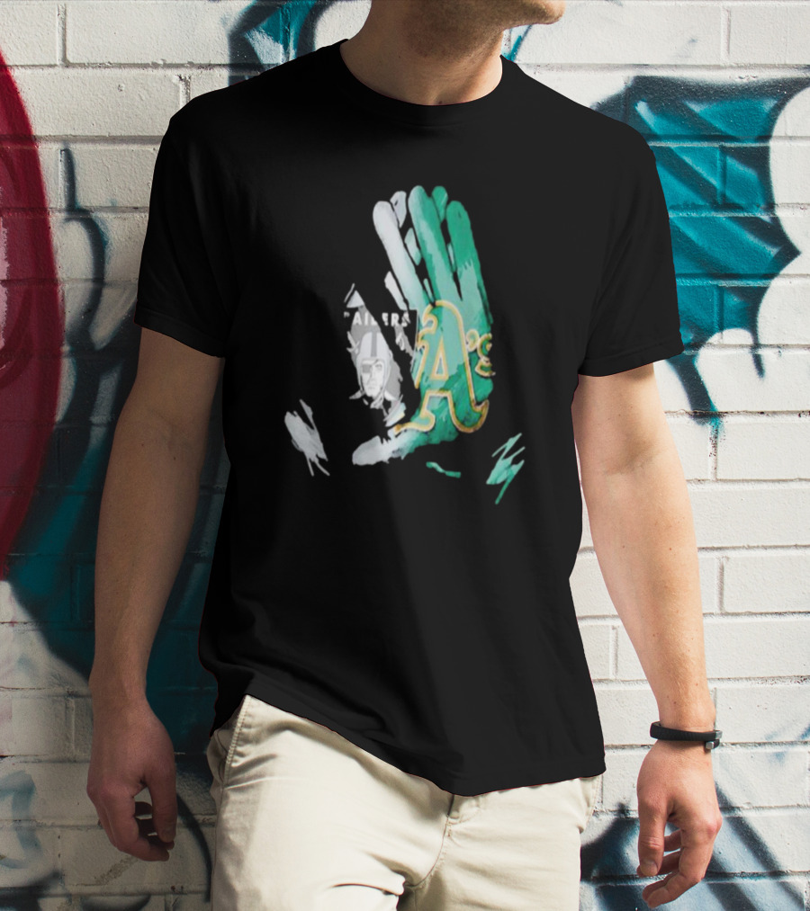 Las Vegas Raiders Oakland Athletics Gloves Diamond Painting T-Shirt