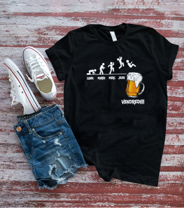 Lundi Mardi Mercredi Jeudi Vendredi Beer Evolution Mug T-Shirt