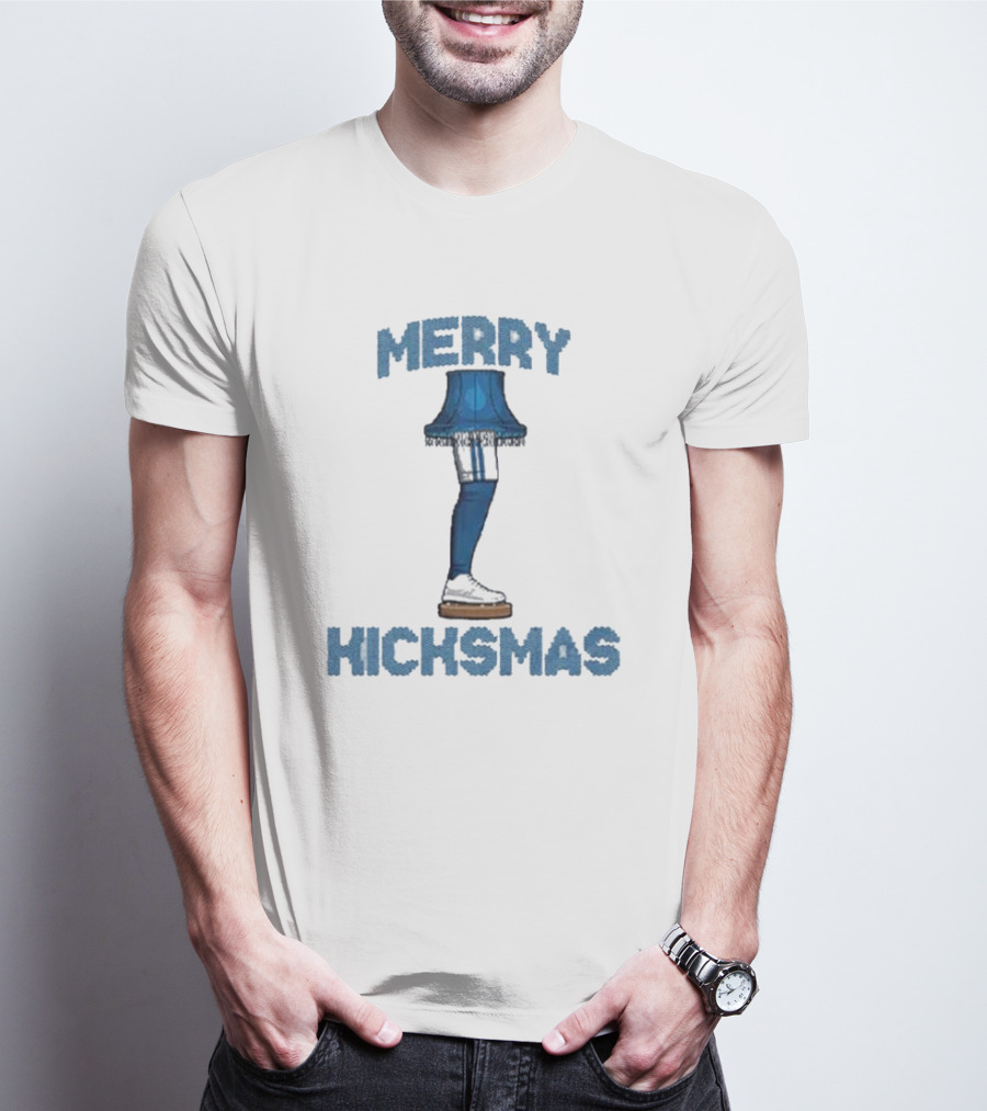 Merry Kicksmas Detroit Lions Leg Lamp Football Humor T-Shirt