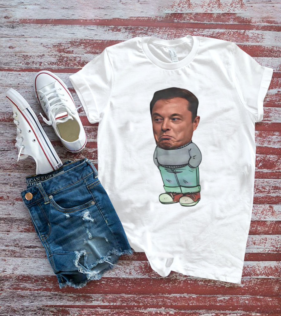 Musk Chill Guy Cartoon Style Humor Character T-Shirt
