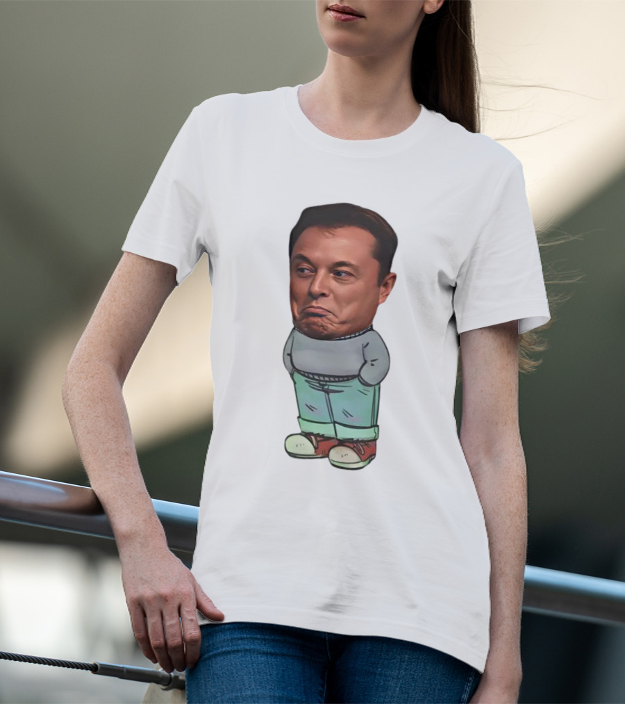 Musk Chill Guy Cartoon Style Humor Character T-Shirt