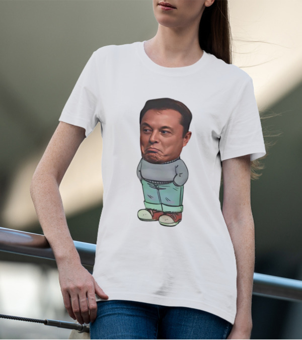 Musk Chill Guy Cartoon Style Humor Character T-Shirt
