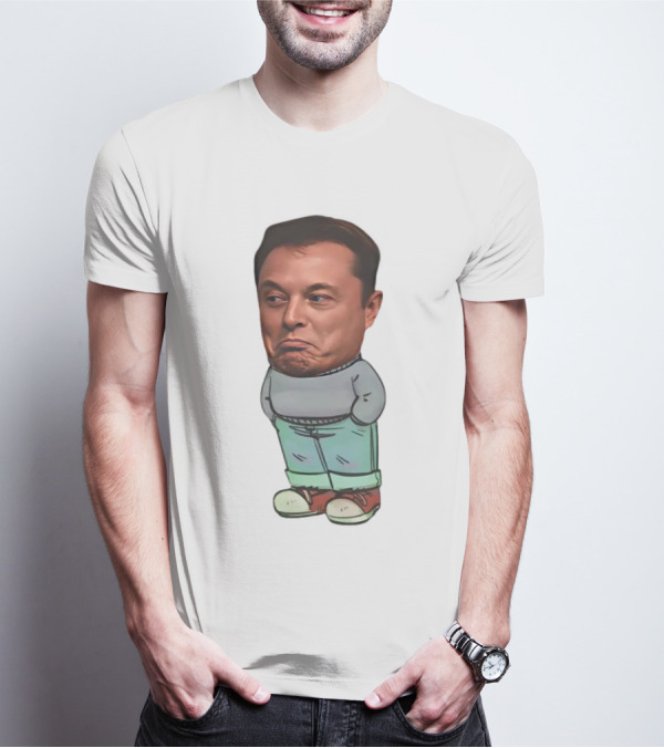 Musk Chill Guy Cartoon Style Humor Character T-Shirt