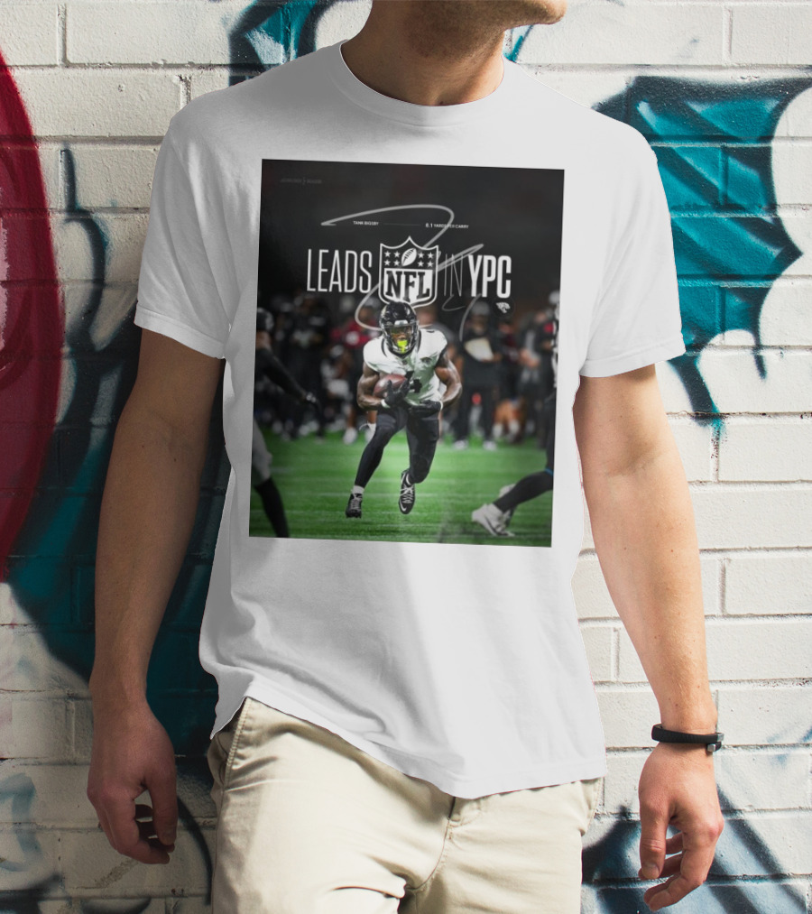 Tank Bigsby Jacksonville Jaguars NFL Leads YPC Signature Football Action T-Shirt
