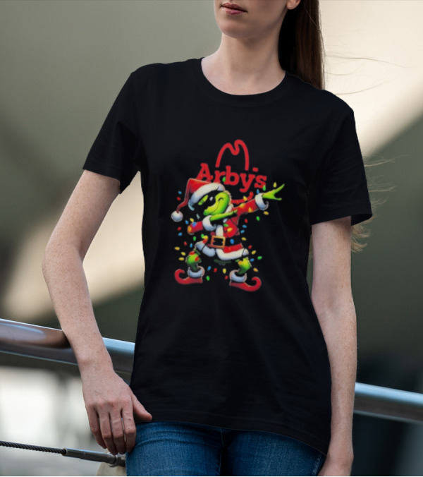 Santa Grinch Dabbing Arby’s Christmas T-Shirt