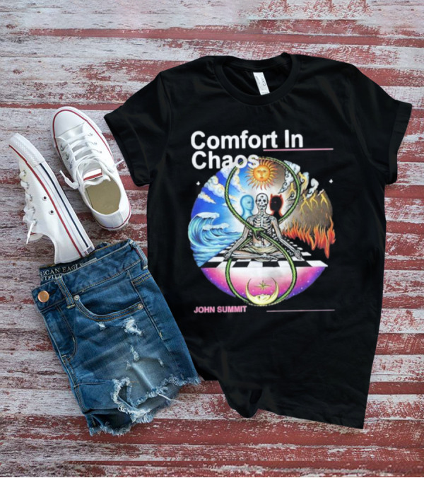 Comfort In Chaos John Summit The Good And The Evil Sun Moon Skeleton T-Shirt