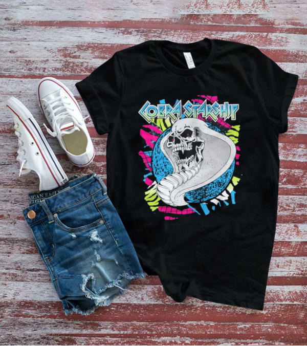 Cobra Starship Skull Cobra Neon Colors T-Shirt