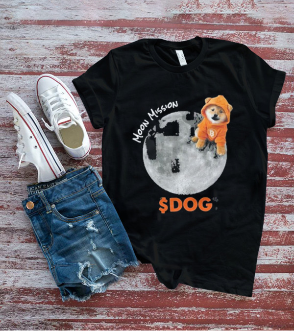 Moon Mission $DOG Dogecoin Bitcoin Shiba Inu T-Shirt