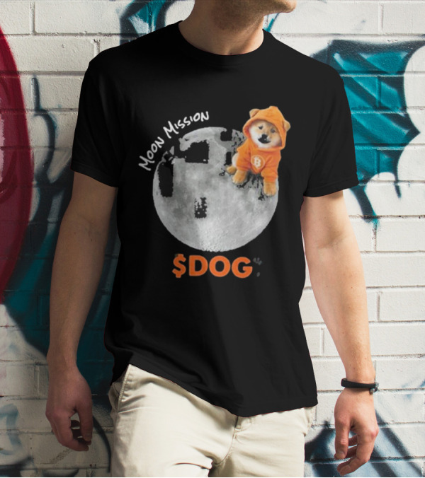 Moon Mission $DOG Dogecoin Bitcoin Shiba Inu T-Shirt