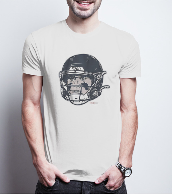 5280 Denver Broncos Crazy Eyes NFL Football Bo Nix Painting T-Shirt