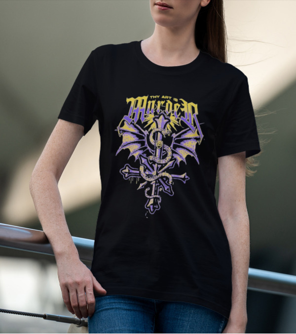 Thy Art Is Murder Bermuda Winged Serpent Cross T-Shirt